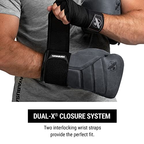Hayabusa T3 LX Leather Boxing Gloves | Leather Boxing Gloves, Training Gloves Men and Women, Sparring Gloves, Heavy Bag Gloves, 16oz Boxing Gloves, Muay Thai Gloves - color: Obsidian, size: 12oz