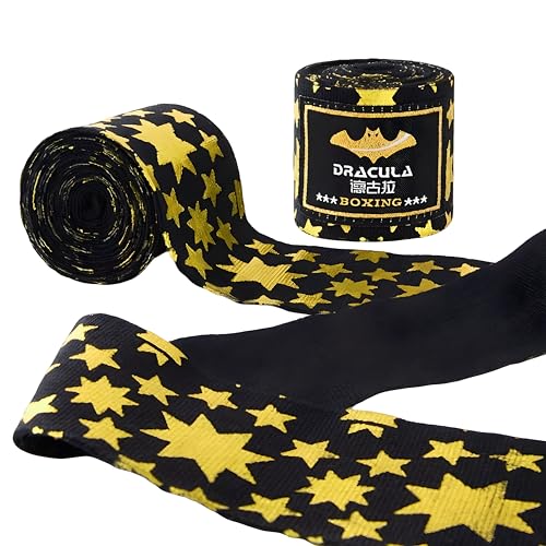 Toichi Hand Wraps for Boxing, Muay Thai, MMA –5M/197 Inches Kickboxing Hand Wraps for Men & Women, Protective Training Wrist Strips for Combat Sports, Martial Arts, Punching Bag Workout - color: Star Dream