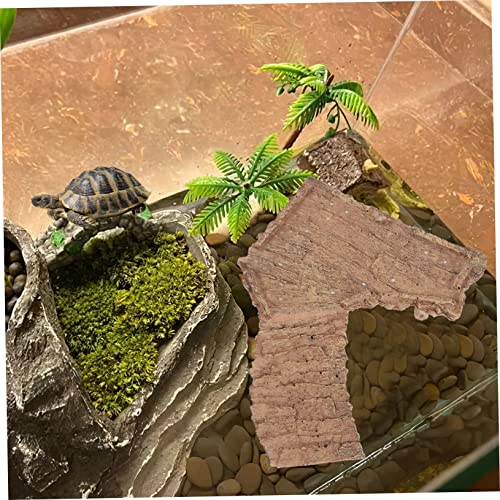 Happyyami Resin Turtle Basking Platform Durable Aquarium Decor for Turtles and Reptiles Multi-Functional Resting Stand for Fish Tanks Vivid Climbing Space for Aquatic Pets