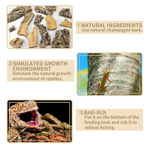 2PCS Cork Terrarium Background 15.7x11.8in Natural Cork Large Bark Backdrop Reptile Climbing Mat Habitat Decor for Spider Lizard Chamelon Turtle Beared Dragon