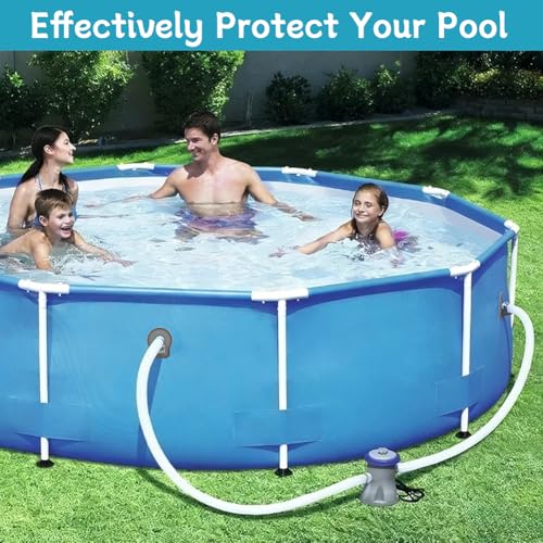 Pool Hose Holder for Above Ground Pools, 2 Pack 1.25 in (32 mm) Hose Support Brackets, Adhesive Mount with Clamps, Holder Size 3.7 x 3.14 x 4.4 in, For Inlet Outlet Hoses