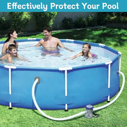 2 Pack Swimming Pool Pipe Holders, Above Ground Swimming Hose Support Holder with Tape, Designed Compatible with Intex Pools Prevent Pipe Sagging, Improve Pool Hoses