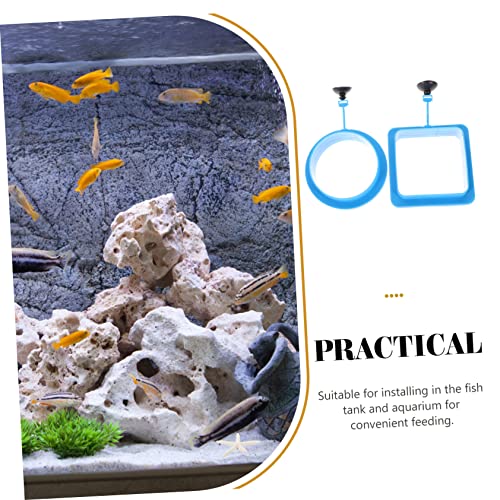 BESPORTBLE 2Pcs Wear Resistant Aquarium Feeding Circles Fish Feeder Rings with Suction Cup for Aquariums Prevent Food Waste and Maintain Water