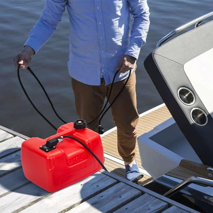 Marine Tank, 3 Gallon Marine Boat Transfer Tank with 9.8ft Hose, I-Shaped Handle, Easy to Carry for Outboard Engine Boats, Fishing Boat, Deck Boat,Yacht - size: 12L