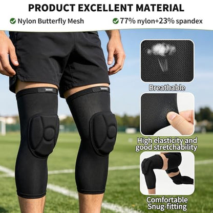 EULANT Volleyball Knee Pad,ThickenAnti-Collision Sports Protection Knee Pad - size: Knww Pads(X-Large)