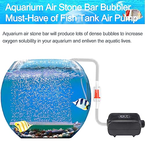 Fish Air Stone 8 Inch Airstones Kit with 5 Pcs Square Oxygen Diffuser Bubble Release Mineral Airstones for Fish Tank Pumps Small DWC Bucket Needs - color: Blue, size: 8 Inch