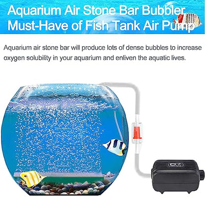 Fish Air Stone 8 Inch Airstones Kit with 5 Pcs Square Oxygen Diffuser Bubble Release Mineral Airstones for Fish Tank Pumps Small DWC Bucket Needs - color: Blue, size: 8 Inch