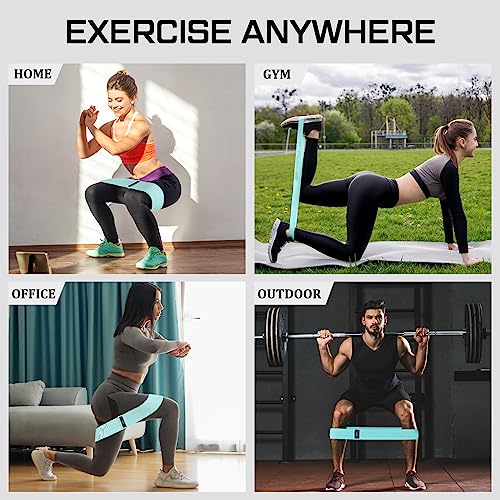 12 Pcs Fabric Resistance Bands for Working Out Non-Slip Booty Exercise Loop Bands for Women Men Glutes Hip Thigh Butt Yoga Pilates Fitness Gym, Light Medium Heavy - color: Green, style: Light Resistance