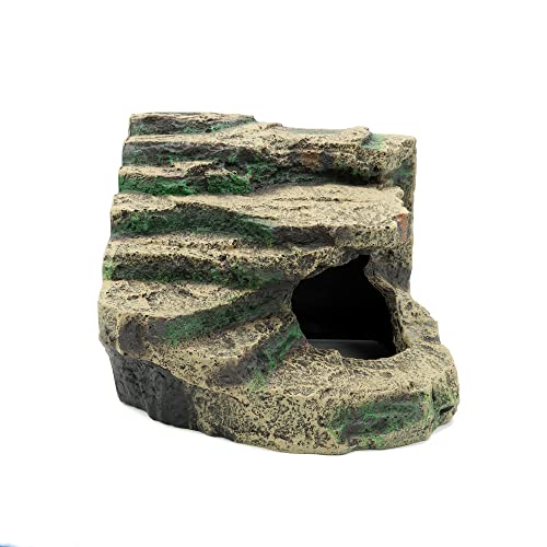 Large Resin Reptile Tank Accessories Hideouts Cave Habitat Decor for Leopard Gecko Lizards Turtle