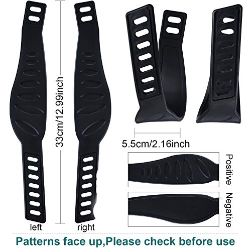 2 Pairs Exercise Bike Pedal Straps, Widened Straps 2.24 x 12.99 in | Adjustable Buckle, Non Slip Grip, for Exercise Cycle Home or Gym, Secure Foot Hold