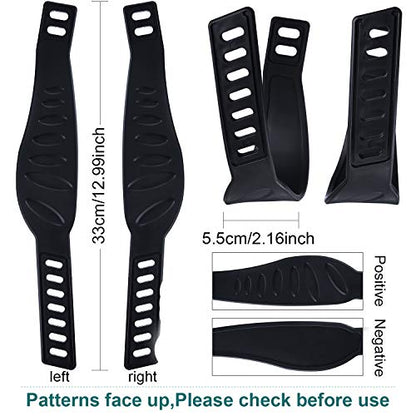 2 Pairs Exercise Bike Pedal Straps, Widened Straps 2.24 x 12.99 in | Adjustable Buckle, Non Slip Grip, for Exercise Cycle Home or Gym, Secure Foot Hold