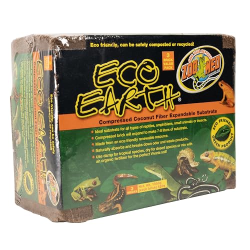 Zoo Med Eco Earth Compressed Coconut Fiber Expandable Substrate - 3 Pack