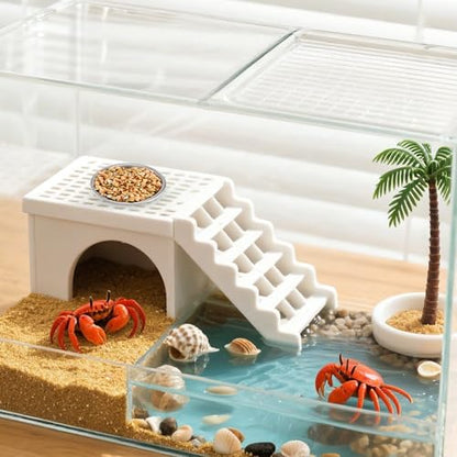 6 Pcs Hermit Crab Food and Water Bowl, Small Food Dish Water Dish Tiny Stainless Steel Feeding Dishes for Hermit Crab Cricket Snail Gecko Insect