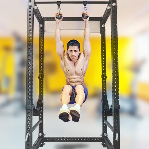 SELEWARE Pull Up Ball, Climbing Grip Attachment for Strength Training | Non-Slip Design Improves Grip Strength, Targets Forearms and Hands, Fits Chin Ups, Kettlebells and Resistance Workouts - color: Open Black Ball