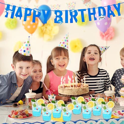 50Pcs Fishing Party Cups, 12oz Fishing Plastic Cups for Fishing Birthday Wedding Favors Bridal Supplies Baby Shower Tea Party Decorations