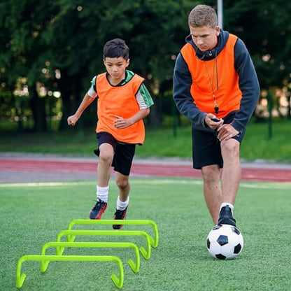 Gemscream 5 Pcs Speed Agility Training Hurdles Detachable Durable Equipment Plyometric and All Purpose Speed Training Hurdle Equipment for Athletes Soccer Basketball - color: Green, size: 6 Inch