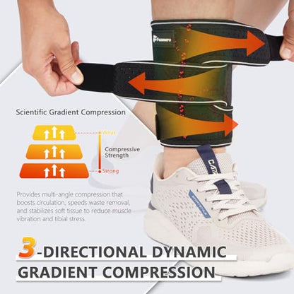 Shin Splints Compression Wrap for Medial Tibial Stress Syndrome (MTSS), Shin Compression Sleeve for Shin Splints Relief, Swelling, Sprains & Tears, Tibial Splint Support for Men & Women (M, 1 Pcs) - size: M, style: 1 Pcs