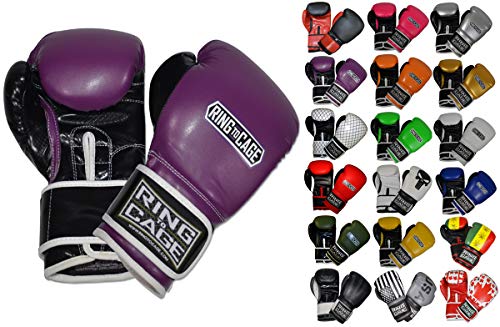 Gym Training Stand-Up Boxing Gloves - color: Purple/Black, size: Regular weighs 12oz
