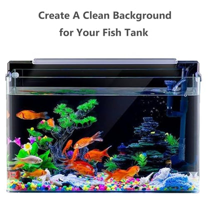 Aquarium Background Static Cling Black Fish Tank Background Wallpaper Fish Tank Backdrop Vinyl Aquarium Poster Background 24 x 12 in