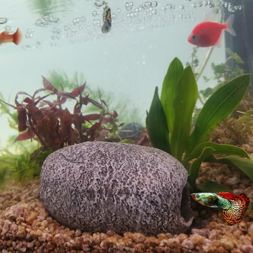 Aquarium Decorated Cave Simulation Rock Betta Fish Shelter Shrimp Fish Hide Breeding Stone House