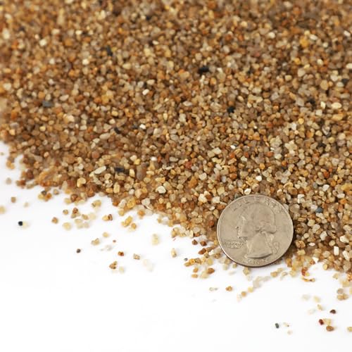 11LB 0.03-0.08 Inch Sand 100% Natural Stone Sand for Aquarium Silica Sand for Fire Pit Decorative Sand for Landscaping Coarse Sand for Fish Tank - size: 11lb, style: Mixed yellow