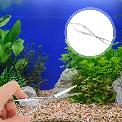 Balacoo Aquarium Scissor Stainless Steel Spring Scissor for Aquarium Fish Tank