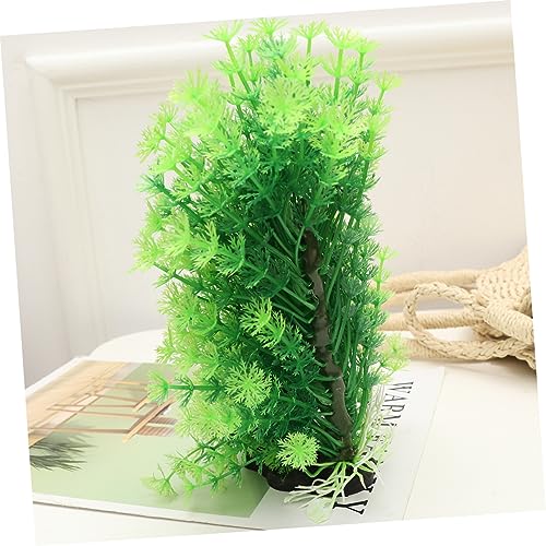 Happyyami Large Fish Tank Decorations Aquarium Plant Ornament Underwater Grass Sculpture Fake Aquarium Plants Plastic Desktop Decoration