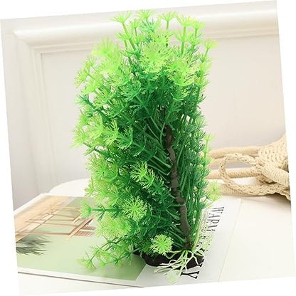 Happyyami Large Fish Tank Decorations Aquarium Plant Ornament Underwater Grass Sculpture Fake Aquarium Plants Plastic Desktop Decoration