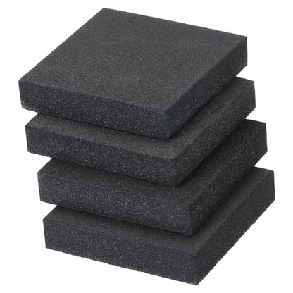 PATIKIL EVA Anti-Vibration Pads, 4 Pcs Shock Absorbing Washer Pads 2" x 2" x 0.4" for HVAC, Air Conditioner, Air Compressor, Condenser, Dryer, Black