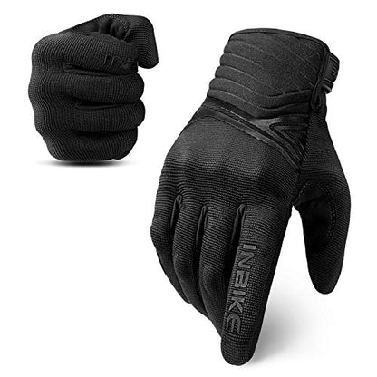 INBIKE Motorcycle Gloves Breathable Mesh Touchscreen Hard Knuckles - color: Black, size: Small