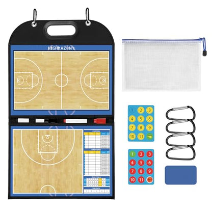 Magnetic Coaching Board Foldable Dugout Display with Carry Handle - style: Basketball