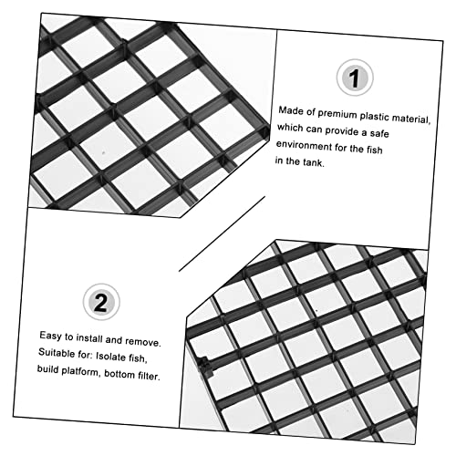WOONEKY 10pcs Fish Tank Grid Isolation Tray for Breeding Aquarium Supplies Egg Crate Bottom Divider Durable Panel for Fish Survival Rate Increase