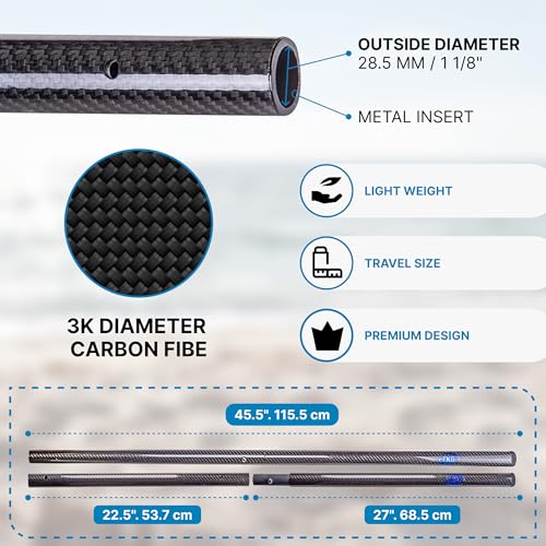 Sand Scoops for Beach Metal Detecting Stainless Steel Beach Metal Detecting Shovel Underwater Treasure Hunting, Metal Detector Accessories(Bag + Scoop + Carbon Fiber Handle), (11x7 + Handle) - size: 11 x 7 in + Handle