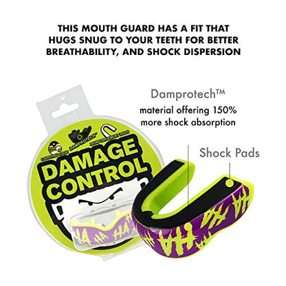 DAMAGE CONTROL Extreme Impact Sports Mouth Guard w/Case – Hahaha - color: Hahaha, size: Adult