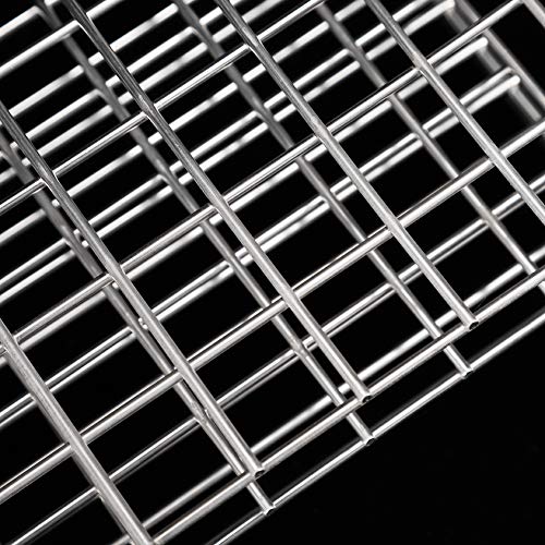 Test Tube Rack, Metal Test Tube Rack Square Hole Test Tube Stand with Handle for Laboratory