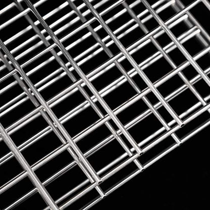 Test Tube Rack, Metal Test Tube Rack Square Hole Test Tube Stand with Handle for Laboratory