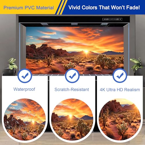Aquarium Background & Terrarium Background – Ultra HD Static Cling, Tape-Free, Desert Sunset Design for Reptile Tank Decorations, Perfect for Bearded Dragon and Leopard Gecko Tanks 11.8 X 23.6 Inches - size: 11.8 X 23.6 Inches