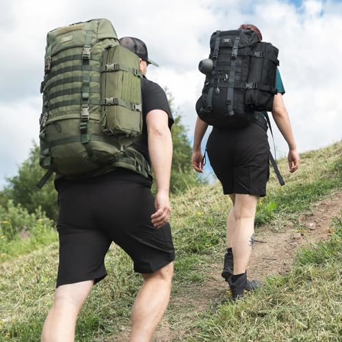 WYNEX Large Molle Pouch, Side Admin Sustainment Pouch for Tactical Backpack | Molle Attachments Bag, Vertical Pack for Military Assault Backpack Army Rucksack, with Shoulder Strap for Use as Sling Bag - color: Black (upgraded)