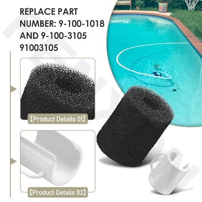 2 Pack 9-100-1018 Pool Cleaner Bag Collar Compatible with Polaris Pool Cleaners Model 180 280 380 480 3900 Bag Collar and Sweep Hose Scrubber Replacement Set