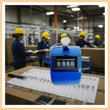 White Deer Hand Tally Counter 4 Digit Number Dual Clicker Golf Handy Convenient - color: Black