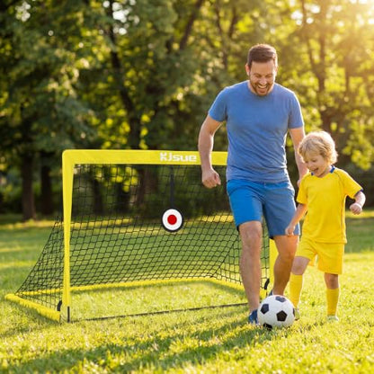 Soccer Goal, Kids Soccer Goals for Backyard Set of 2, Pop Up Soccer Net - color: Yellow, size: 4X3 FT