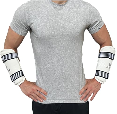 Padded Arm Guards, Taekwondo Forearm Pads | TKD Protectors, For Kids and Adults - size: Medium