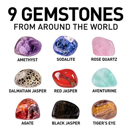 National Geographic Hobby Rock Tumbler Kit - Rock Polisher for Kids & Adults, Noise-Reduced Barrel, Grit, 2.5 Pounds Raw Gemstone & Jasper Mix, Great STEM Hobby Kit - style: Hobby Kit with 2 lbs. Rocks