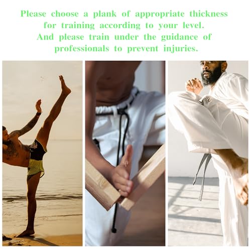 12pcs Taekwondo Karate Breaking Boards,17mm,13mm,9mm Thicknesses Breaking Boards Martial Arts,Wood Boards for Breaking,ata Taekwondo Rebreakable Boards Practice Performing for Adult. - size: 15mm