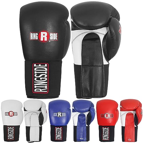 Ringside IMF Tech Hook and Loop Boxing Training Sparring Gloves - color: Black, size: 16-Ounces