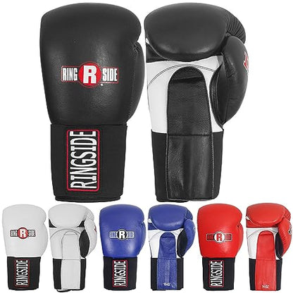 Ringside IMF Tech Hook and Loop Boxing Training Sparring Gloves - color: Black, size: 18-Ounces