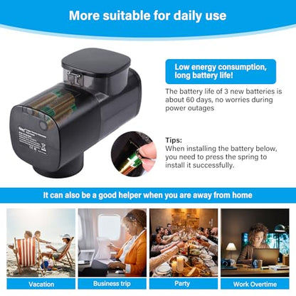 hygger Automatic Fish Feeder for Aquarium: Auto Fish Food Dispenser with Timer,quantitative and Fixed-Point Feeding System for Betta Turtle Small Tank - Aquarium Vacation Feeder with 3 AAA Batteries