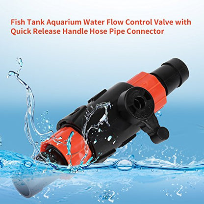 Hose Valve Hose Pipe Valve Fish Tank Aquarium Water Flow Control Valve with Quick Release Handle Hose Pipe Connector(12/16mm(S))