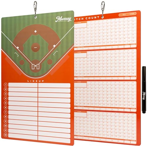 Murray Sporting Goods Baseball Team Colors Dry Erase Coaches Clipboard - style: Orange