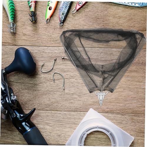 Toyvian Portable Detachable Fishing Net Head Stainless Steel Solid Mesh Basket Lightweight Fish Friendly Catching Tool for Lakes Rivers and Boats Compact Replacement Net for